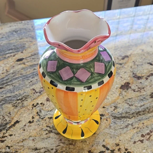 Colorful Ceramic Vase - Picture 2 of 5